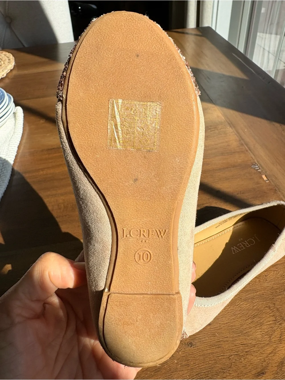 Crewcuts by J Crew Glitter Cap-Toe Ballet Flats- never worn